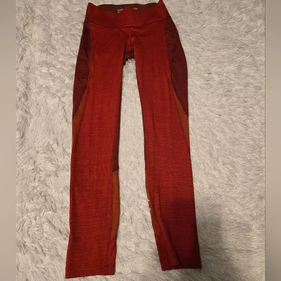 Outdoor Voices Techsweat Zoom Leggings Size XS Color Orange/Red - Picture 2 of 10